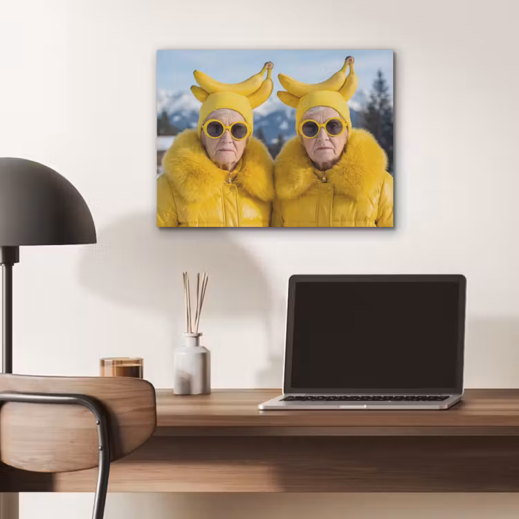 Vrouwen - Bananen - Geel PET vilt klein -sfeer5