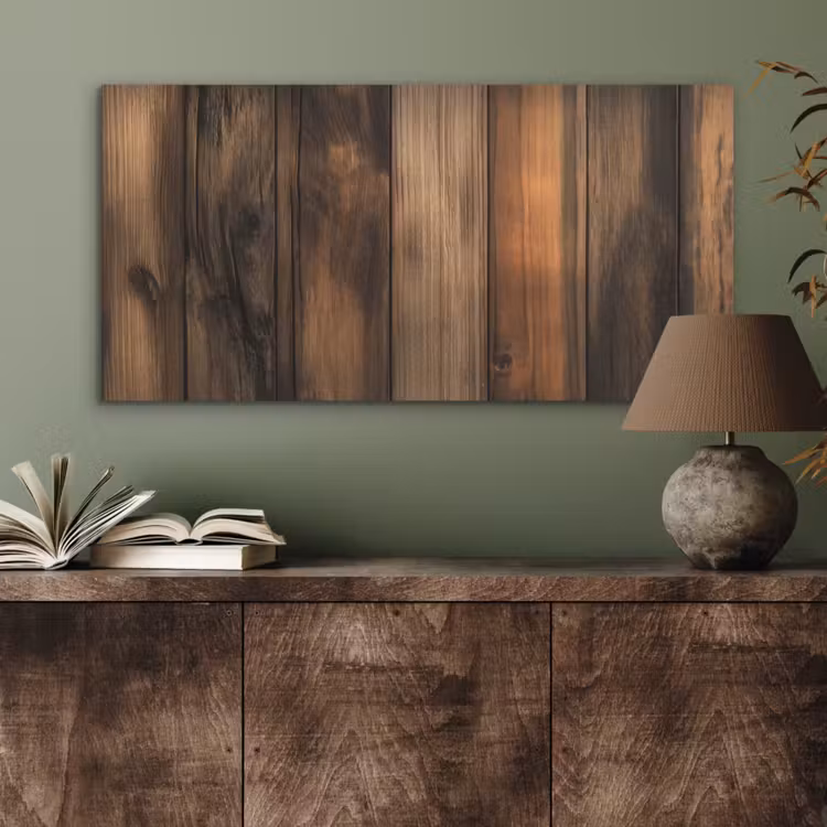 Hout - Rustiek - Donkere Planken PET vilt middel -sfeer2