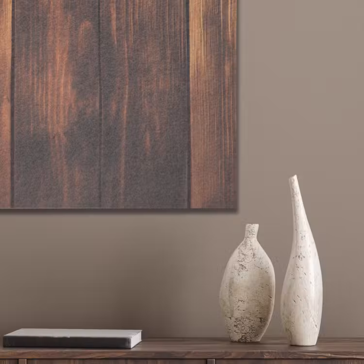 Hout - Planken - Vintage - Donkerbruin PET vilt middel -sfeer6_closeup