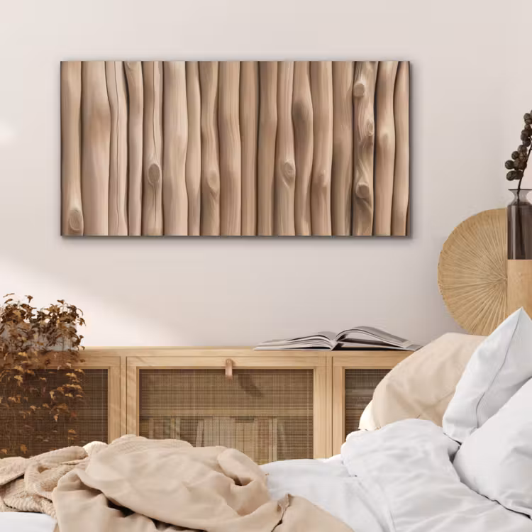 Hout - Stam - Lichtbruin PET vilt middel -sfeer3
