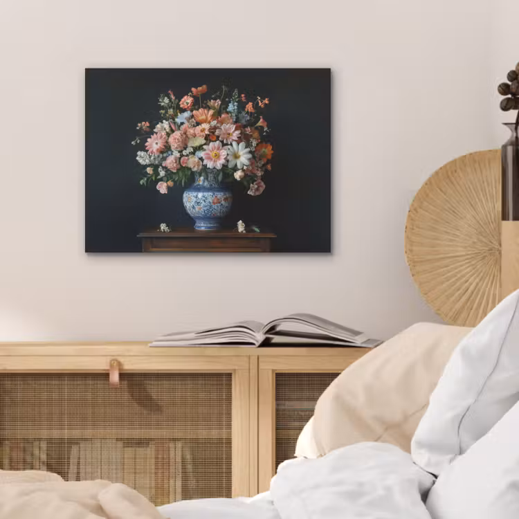 Hout - Vaas - Kleuren - Bloemen PET vilt klein -sfeer3