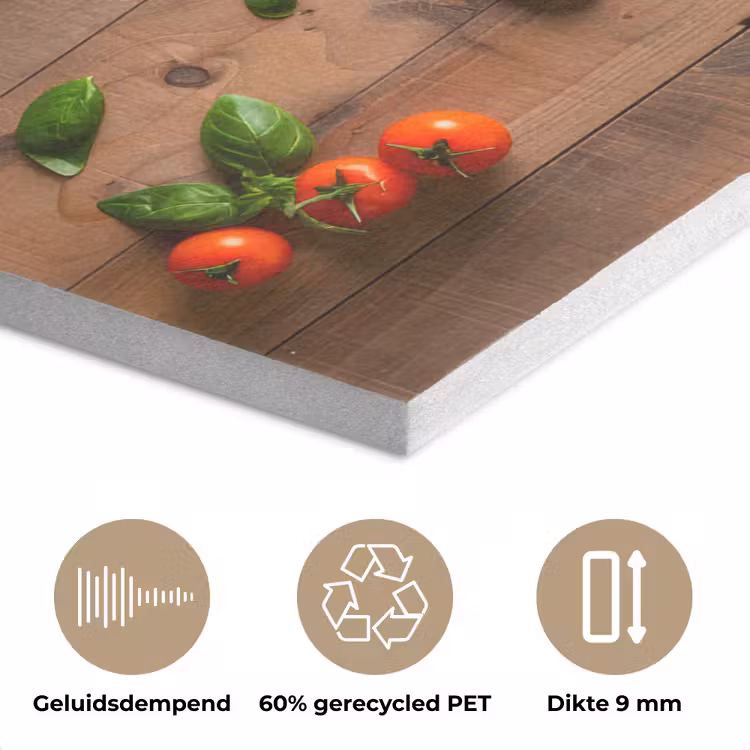Wereldkaart - Pizza - Houten ondergrond PET vilt klein -closeup_NL