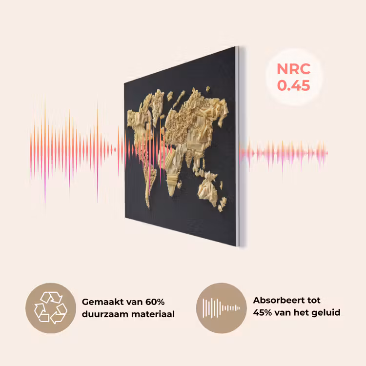 Wereldkaart - Specerijen - Kleurrijk PET vilt klein -USP_NL