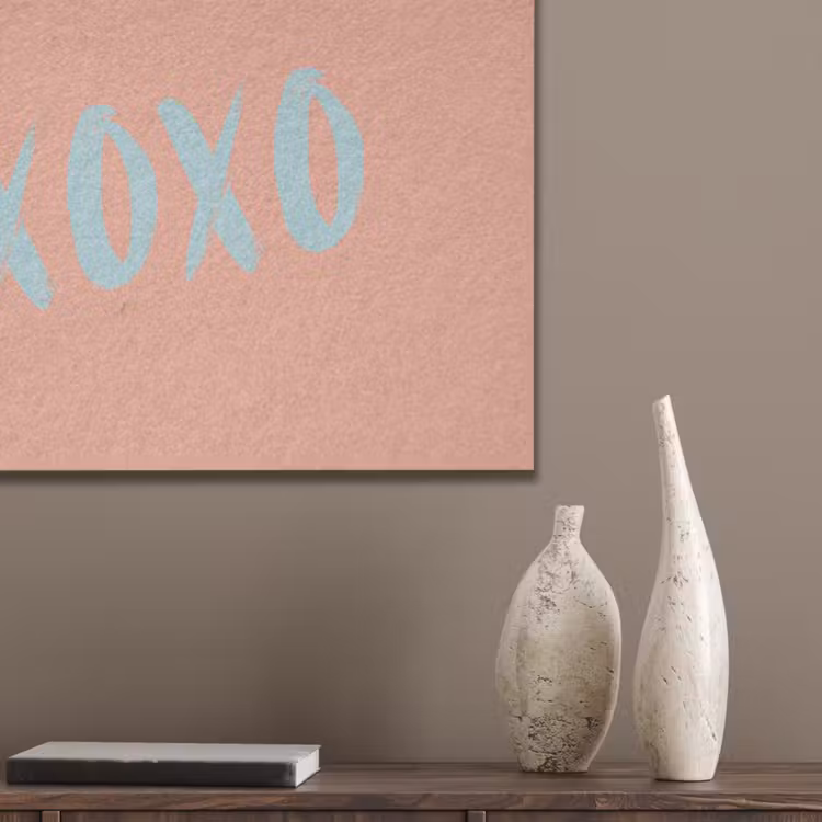 XOXO - Blauw - Perzikkleur PET vilt klein -sfeer6_closeup