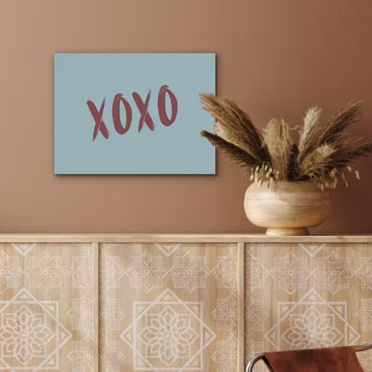 XOXO - Blauw - Rood PET vilt klein -sfeer4