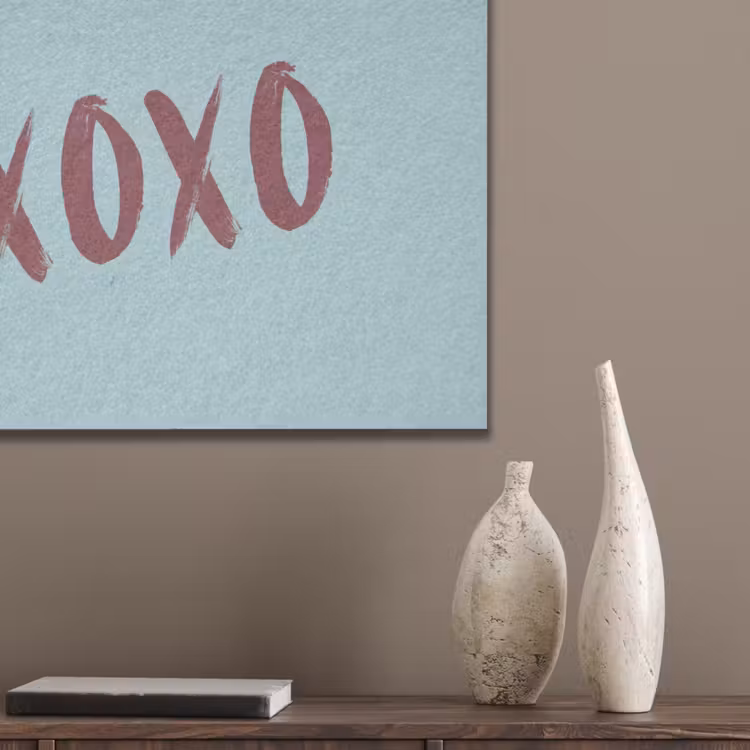 XOXO - Blauw - Rood PET vilt klein -sfeer6_closeup