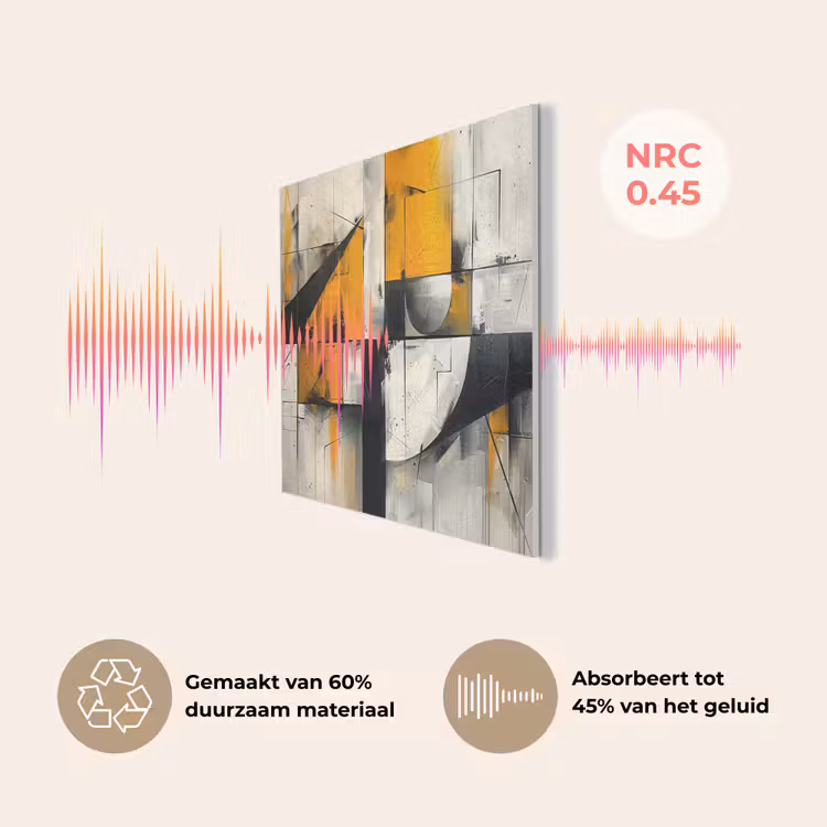 Geel - Abstract - Modern - Vormen PET vilt klein -USP_NL