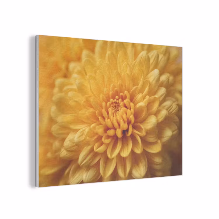 Geel - Chrysant - Zachtheid PET vilt klein -3d