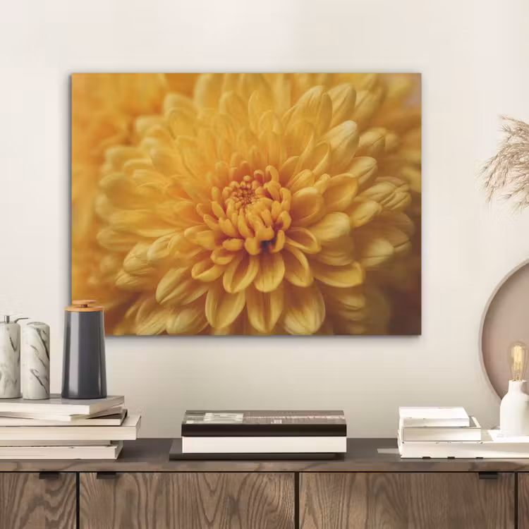 Geel - Chrysant - Zachtheid PET vilt klein -sfeer1