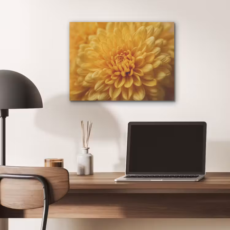 Geel - Chrysant - Zachtheid PET vilt klein -sfeer5