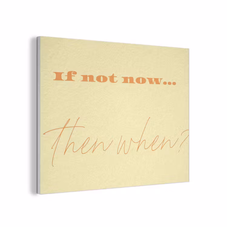 Geel - Oranje - if not now then when PET vilt klein -3d