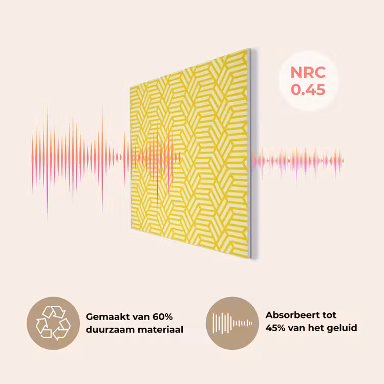 Geel - Patroon - Geometrisch PET vilt klein 837 -USP_NL