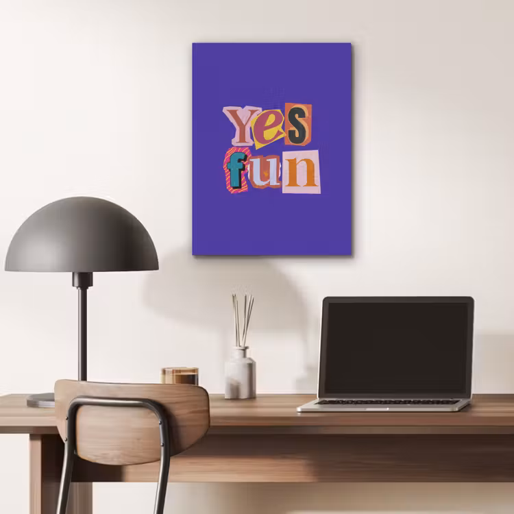 Yes fun - Kleurrijk - Collage-stijl PET vilt klein -sfeer5