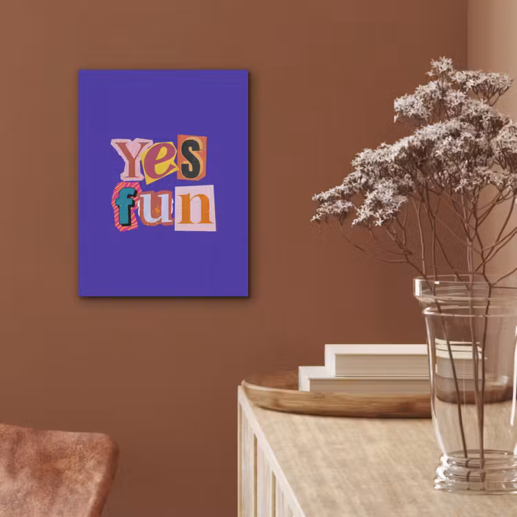 Yes fun - Kleurrijk - Collage-stijl PET vilt klein -sfeer4