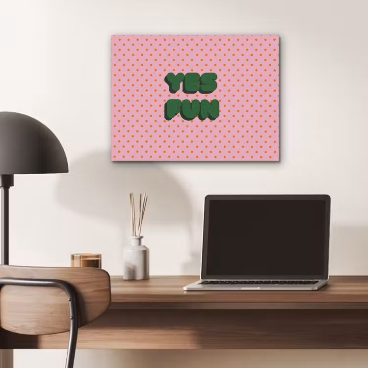 Yes fun - Groen - Roze - Stippen PET vilt klein -sfeer5