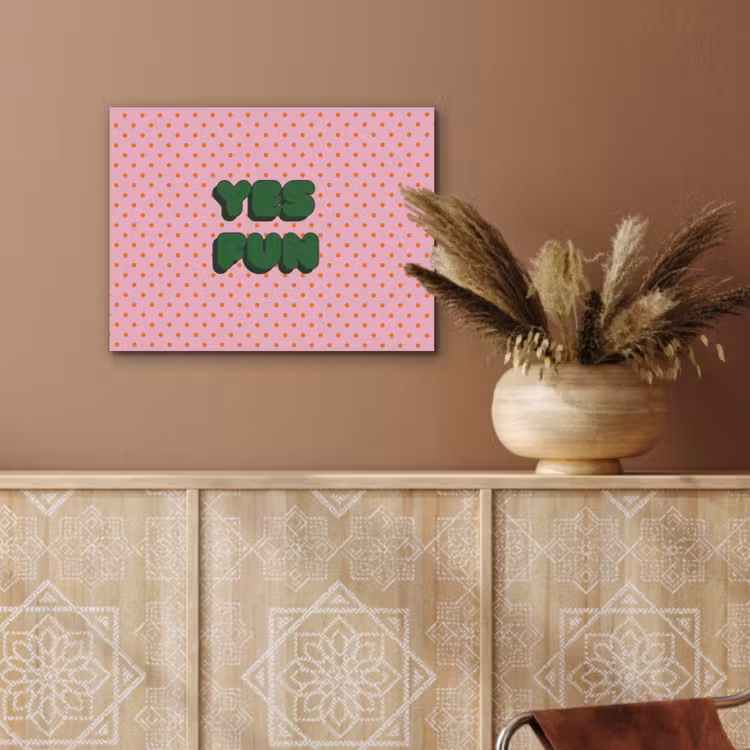 Yes fun - Groen - Roze - Stippen PET vilt klein -sfeer4