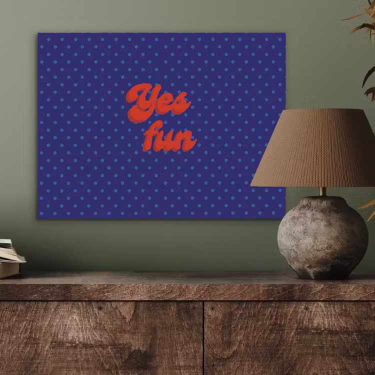 Yes fun - Rood - Blauw - Stippen PET vilt klein -sfeer2
