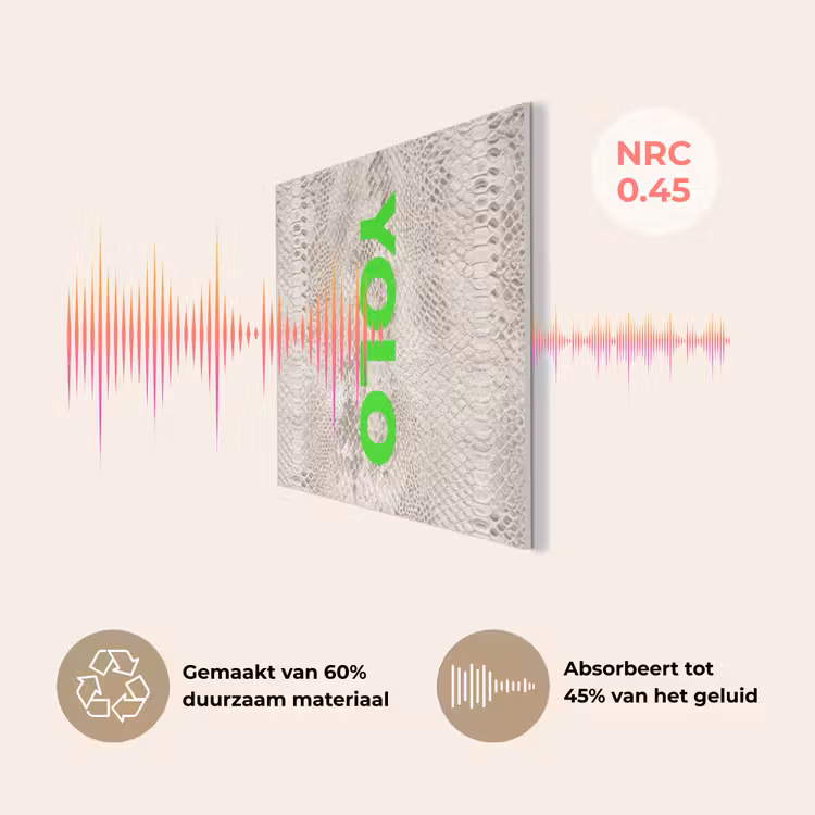 YOLO - Groen - Neon - Slangenprnt PET vilt klein -USP_NL