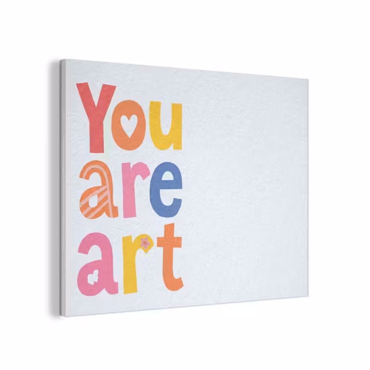 You are art - Kleurrijk - Grafisch PET vilt klein -3d
