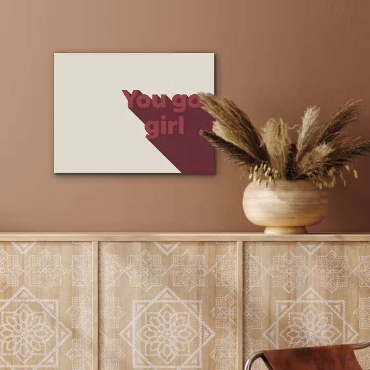you go girl - 3D - Rood PET vilt klein -sfeer4