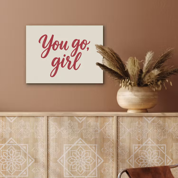 you go girl - Rood - Wit PET vilt klein -sfeer4