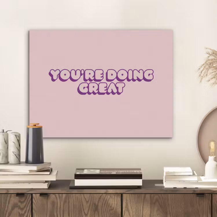 You're doing great - roze - 3D PET vilt klein -sfeer1