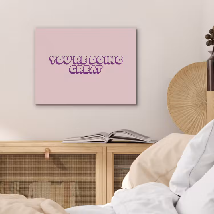You're doing great - roze - 3D PET vilt klein -sfeer3