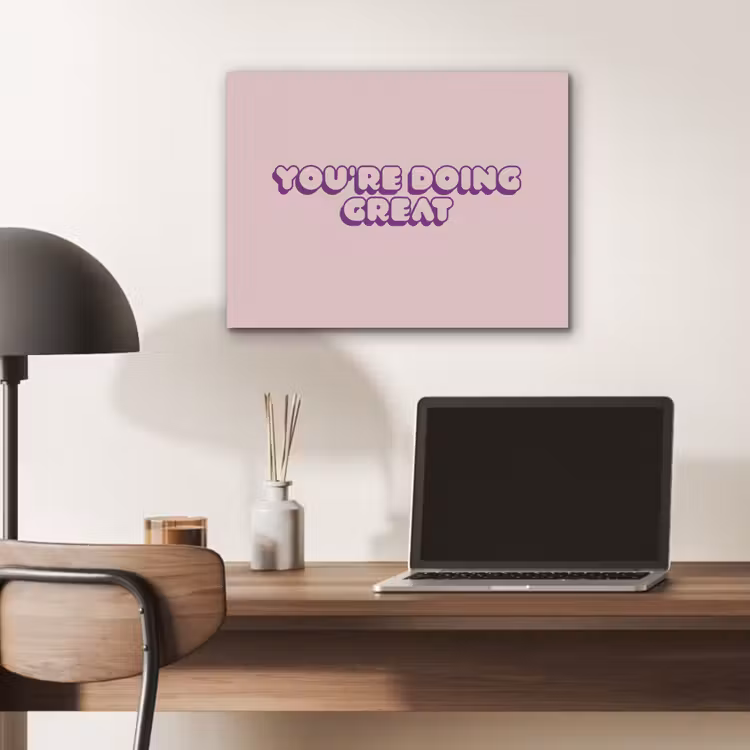 You're doing great - roze - 3D PET vilt klein -sfeer5