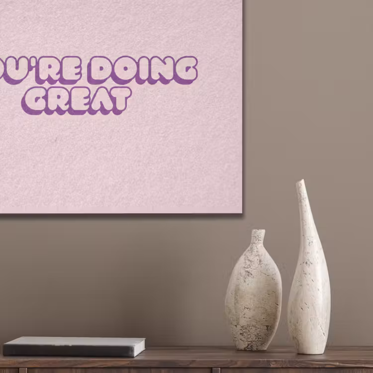 You're doing great - roze - 3D PET vilt klein -sfeer6_closeup