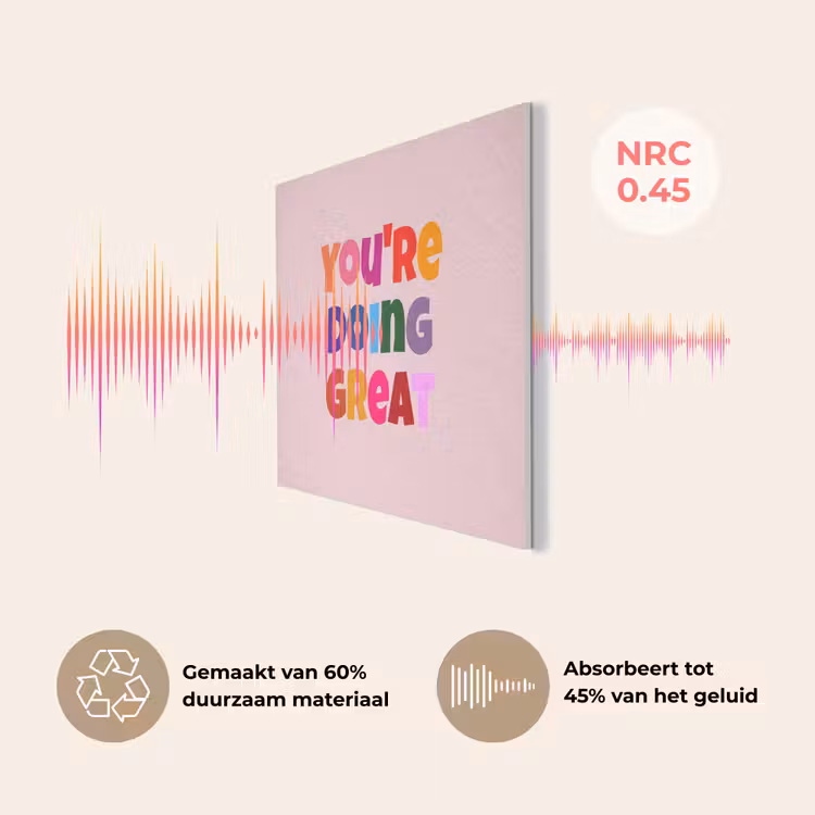 You're doing great - Roze - Kleurrijk PET vilt klein -USP_NL