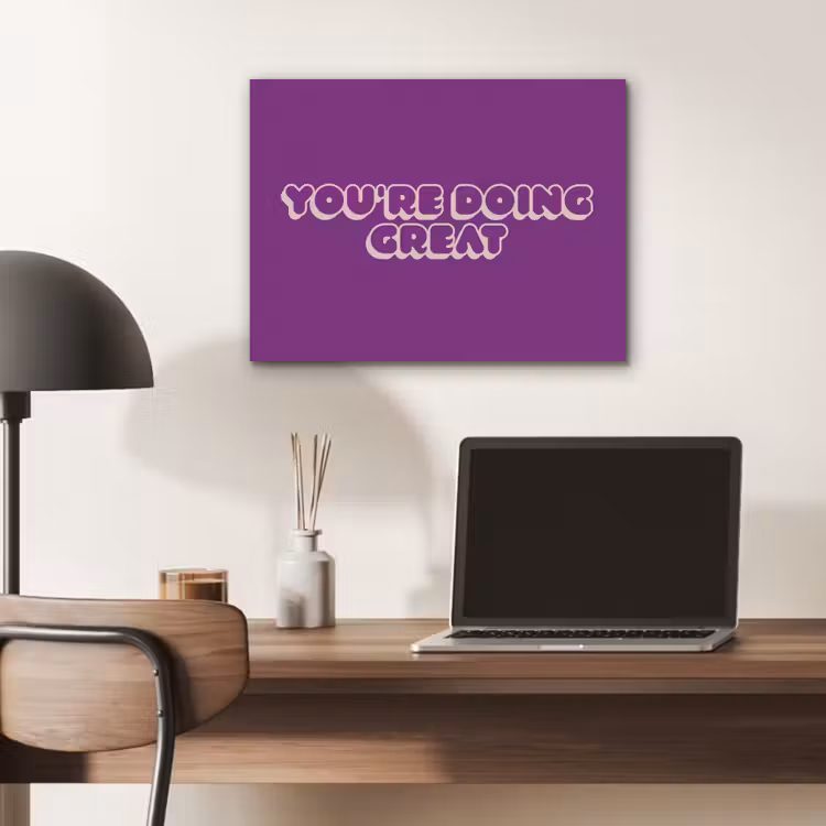 You're doing great - Paars - Bubble letters PET vilt klein -sfeer5