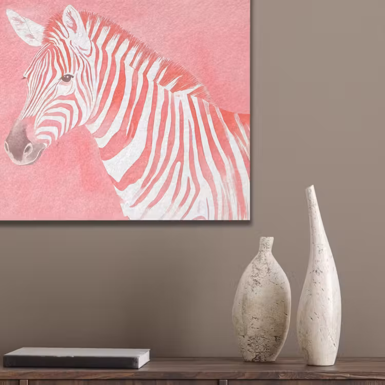 Zebra - Pink - Verf PET vilt klein -sfeer6_closeup