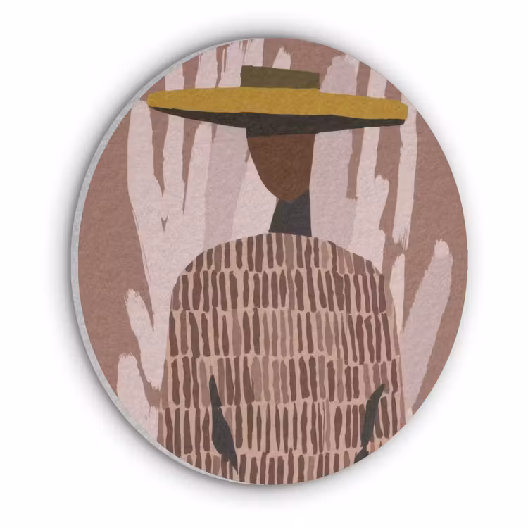 Abstract - Figuur - Illustratie - Hoed Akoestische PET Vilt - Rond klein -3d
