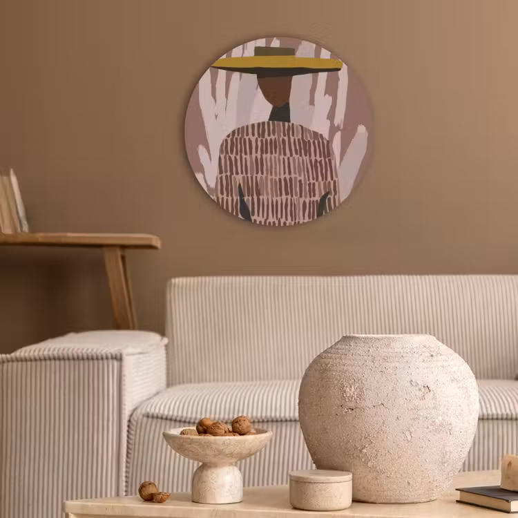 Abstract - Figuur - Illustratie - Hoed Akoestische PET Vilt - Rond klein -sfeer1