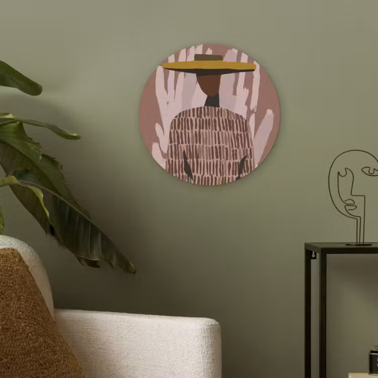 Abstract - Figuur - Illustratie - Hoed Akoestische PET Vilt - Rond klein -sfeer2