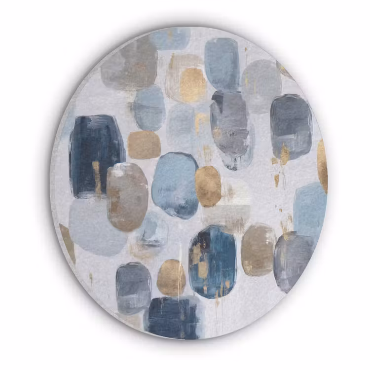 Abstract - Goud - Vormen Akoestische PET Vilt - Rond klein -3d