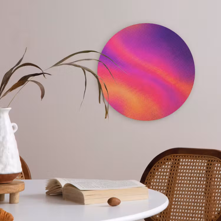 Abstract - Patroon - Kleurverloop Akoestische PET Vilt - Rond klein -sfeer3
