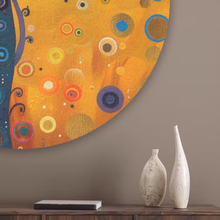 Abstract - Boom - Levensboom - Modern Akoestische PET Vilt - Rond klein -sfeer5_closeup