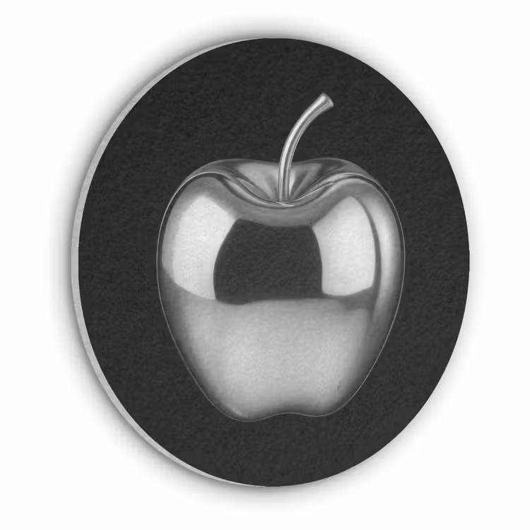 Appel - Metallic - Symmetrisch Akoestische PET Vilt - Rond klein -3d