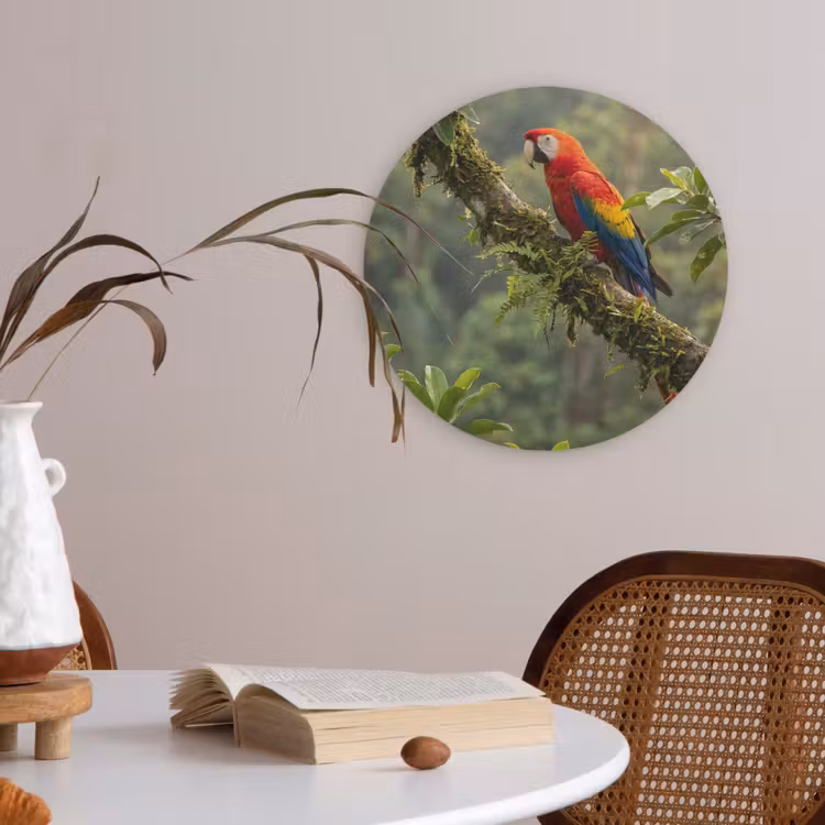 Ara - Jungle - Rood Akoestische PET Vilt - Rond klein -sfeer3