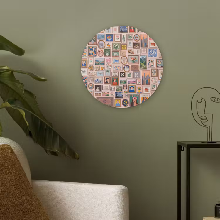 Kunst - Collectie - Decoratie - Modern - Kleurrijk Akoestische PET Vilt - Rond klein -sfeer2