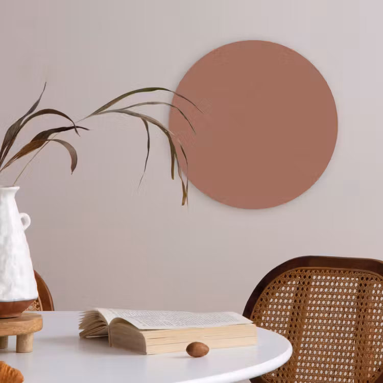 Baked - Earth - Oranje Akoestische PET Vilt - Rond klein 838 -sfeer3
