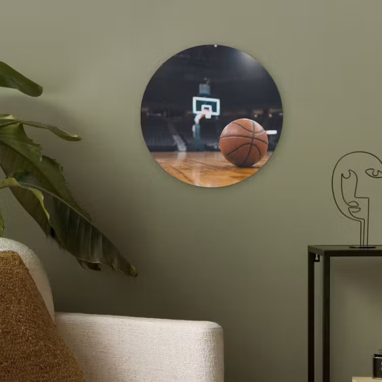 Basketbal - Arena - Sport Akoestische PET Vilt - Rond klein -sfeer2