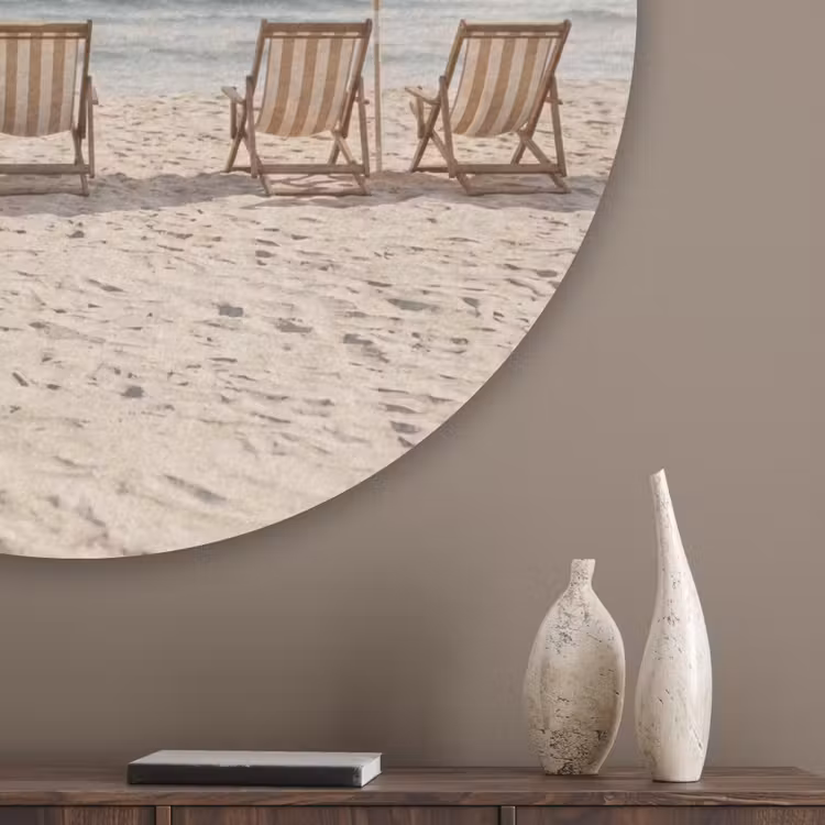 Strand - Stoelen - Parasol Akoestische PET Vilt - Rond klein -sfeer5_closeup