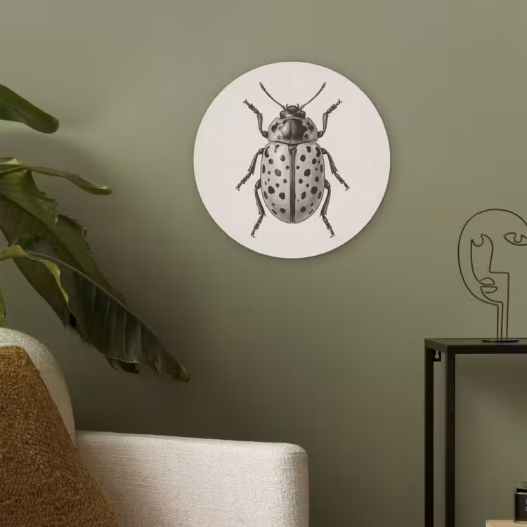 Kever - Insect - Vintage Akoestische PET Vilt - Rond klein -sfeer2