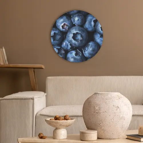 Bessen - Blauw - Fruit Akoestische PET Vilt - Rond klein -sfeer1