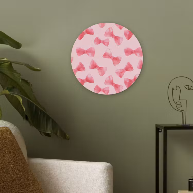 Strikken - Aquarel - Roze Akoestische PET Vilt - Rond klein 838 -sfeer2