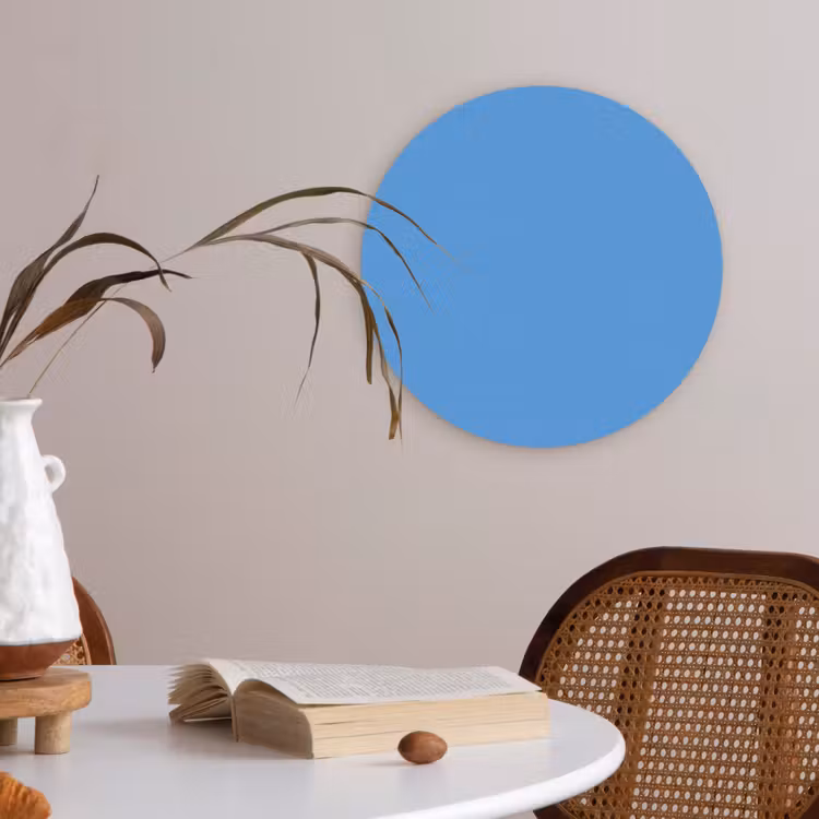 Bright - Azure - Blauw Akoestische PET Vilt - Rond klein 838 -sfeer3