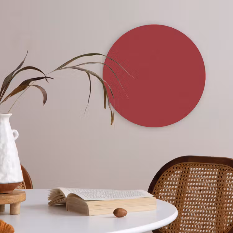 Burgundy - Wine - Rood Akoestische PET Vilt - Rond klein 838 -sfeer3