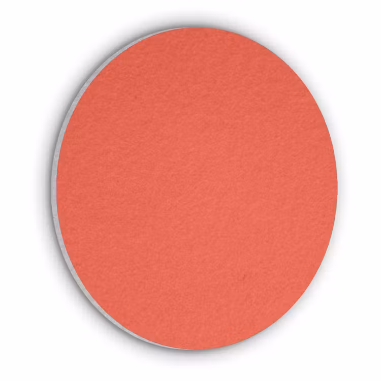 Burnt - Coral - Oranje Akoestische PET Vilt - Rond klein 838 -3d
